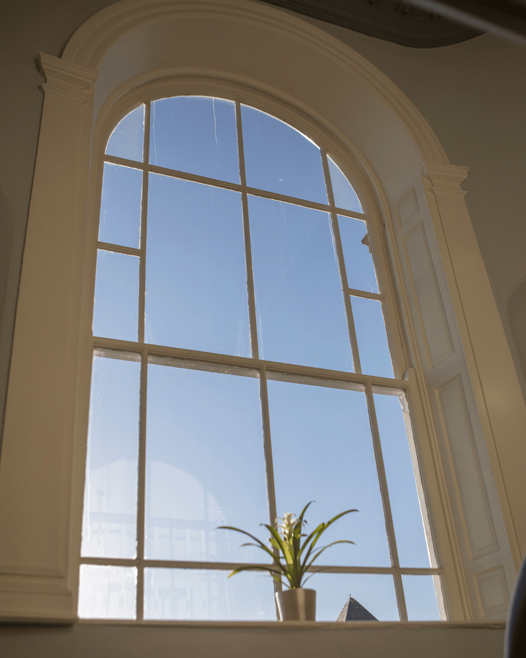 large arched window