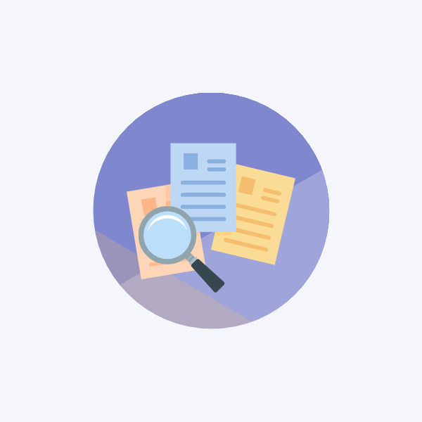 Three applications with a magnifying glass.