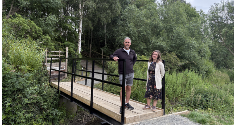Graeme Clark (L) pictured with Cllr Hannah Johnson, Cabinet Member responsible for Neighbourhoods at North Tyneside Council, pictured at the Dudley Site where £11,000 of improvements have taken place. 