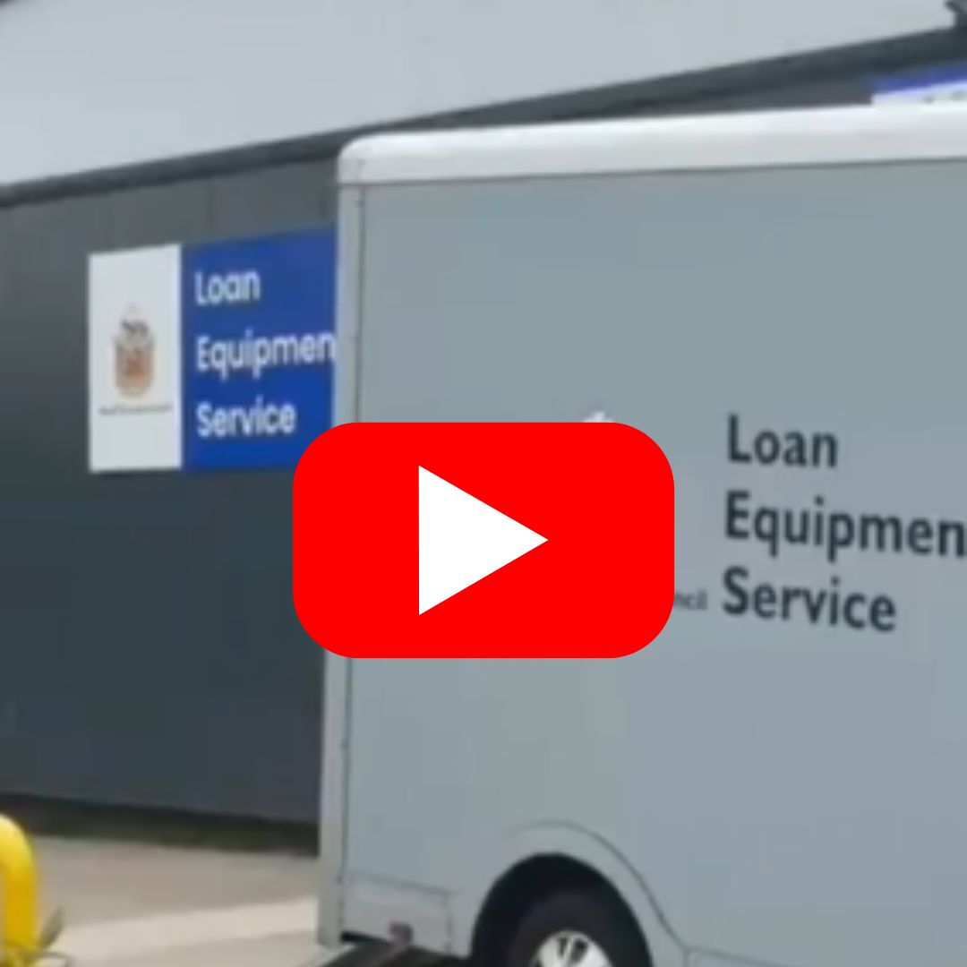 Loan Equipment Store van with red youtube play button in centre