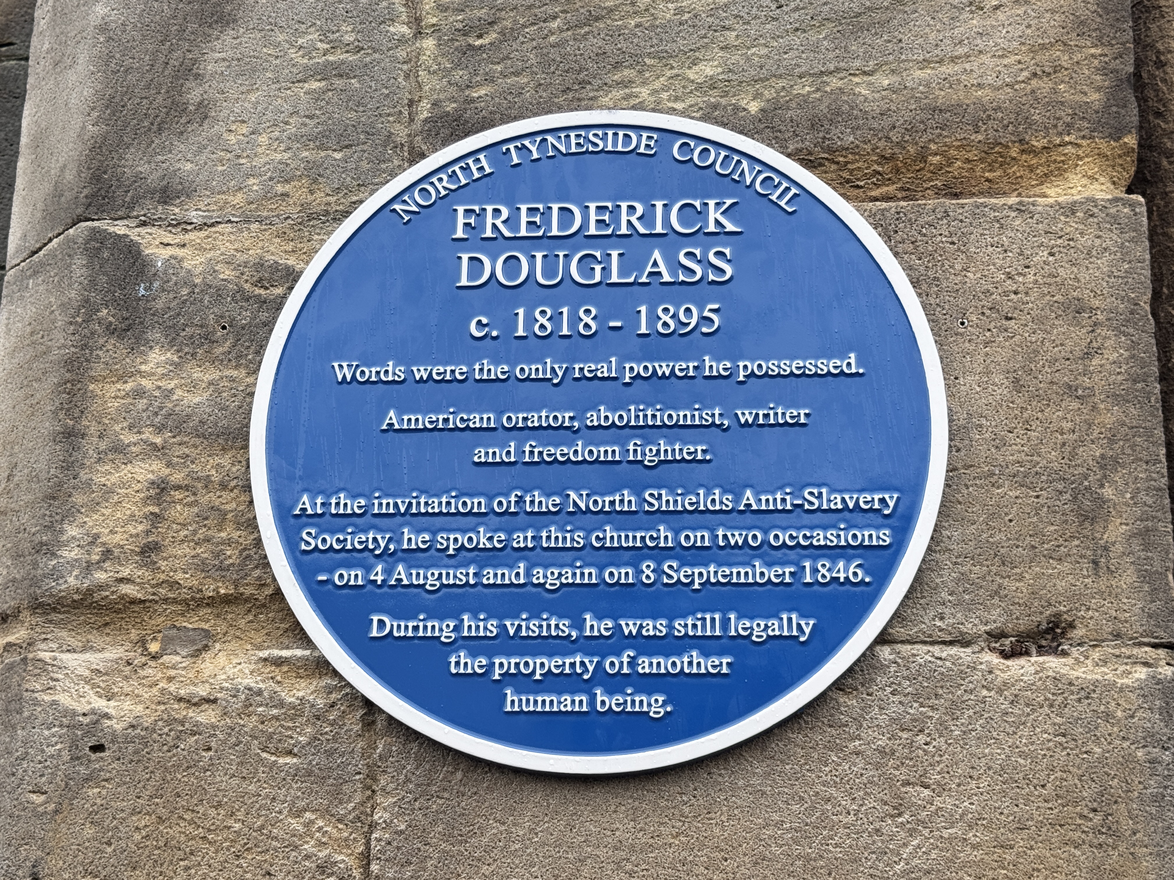 Blue Plaque for Frederick Douglass