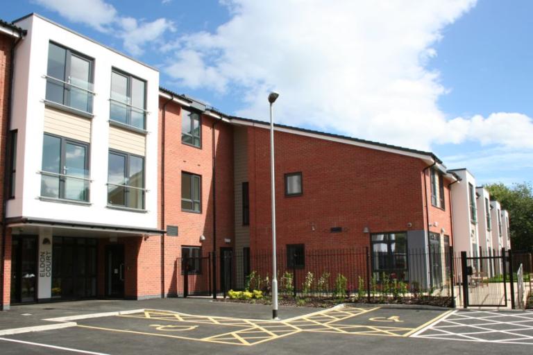 Front view of Eldon Court sheltered accommodation