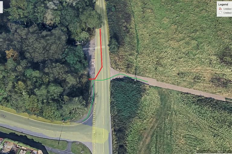 Image of a diversion of a road at Bridleway East