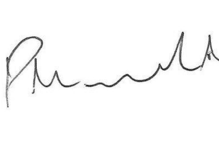 Peter Mennell's signature
