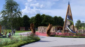 An artist's impression of the new play area 