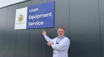 Darren Wilkinson pictured at Loan Equipment Service warehouse