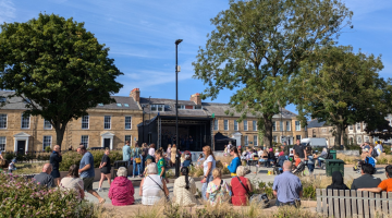 image of people enjoying the north tyneside together festival at northumberland square