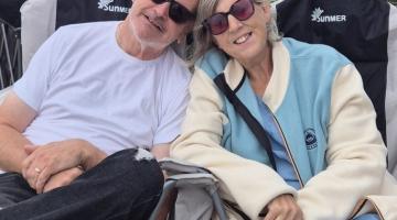 Foster Carer Carol pictured with her partner 