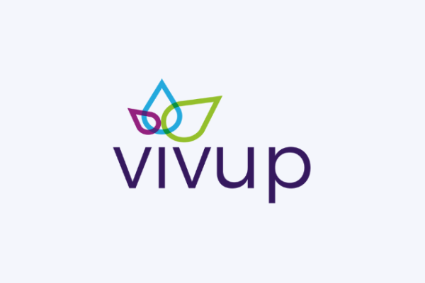 The Vivup logo on an off-white background.