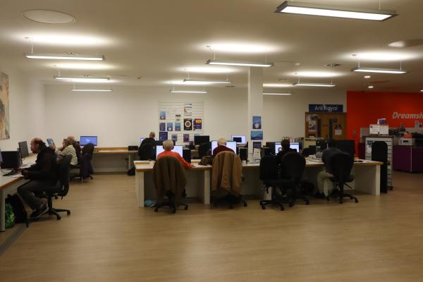 People sitting at computers