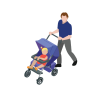 Person pushing a buggy