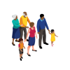 Family group graphic showing multiple generations